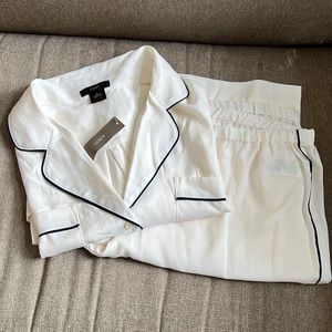 J.Crew EasyLuxe Eco Short Sleeve Pajama Set Large NWT